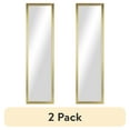 thumbnail image 1 of (2 pack) Mainstays 13x49 Gold Rectangle Large Wall Mirror for Bathroom or Living Room, 1 of 7