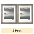 thumbnail image 1 of (2 pack) Mainstays – 11x14 Picture Frame – Rustic Gray Bevel Matted Gallery Wall Photo Frame, 1 of 8