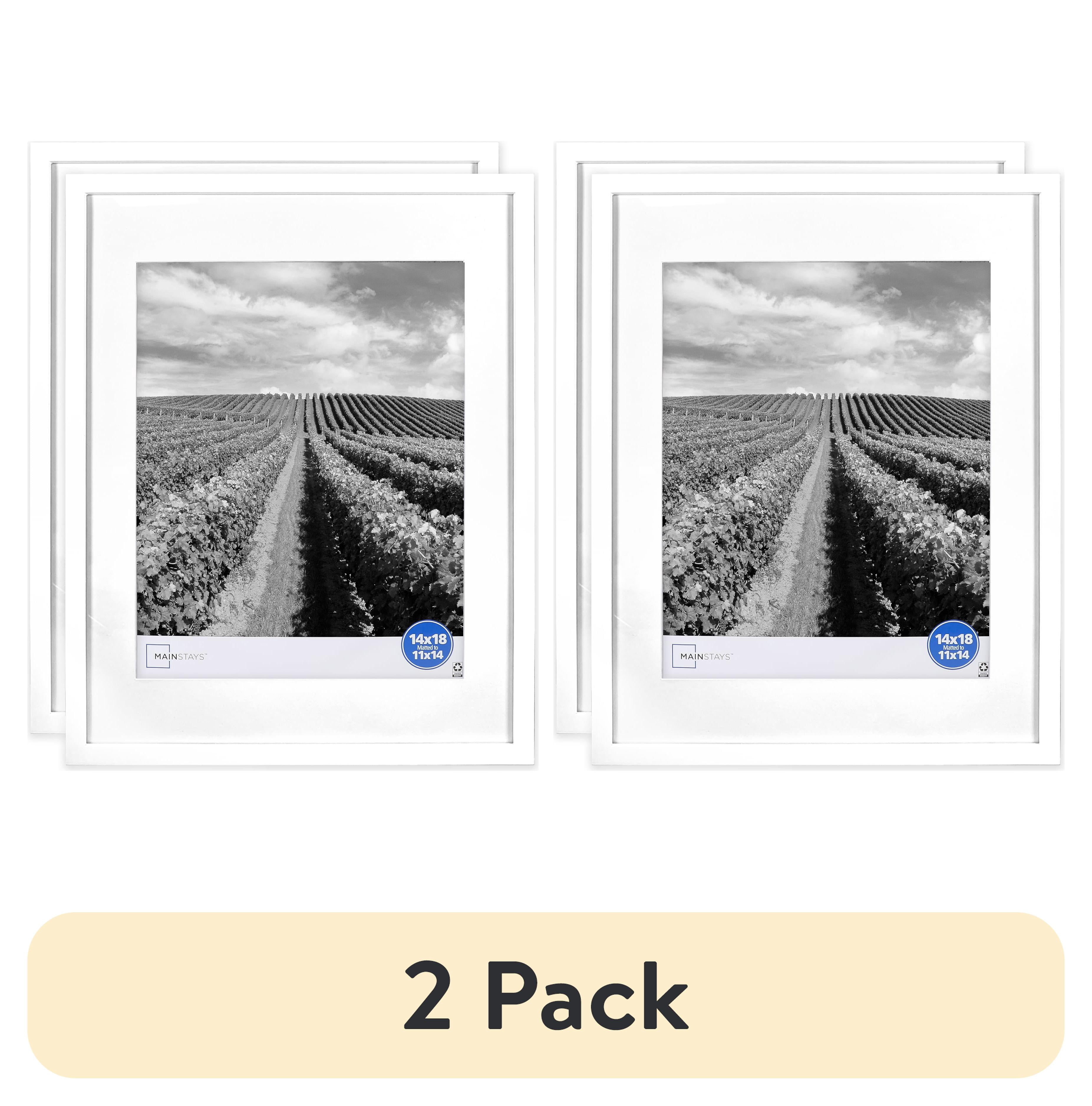 (2 pack) Mainstays 14x18 inch Matted to 11x14 inch White 0.5