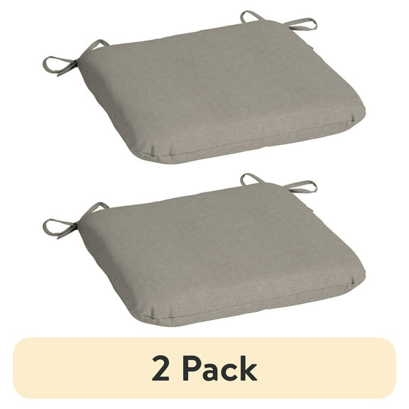 (2 pack) Mainstays 15.5"D x 17"W Tan Rectangle Outdoor Seat Pad (1 Pack)