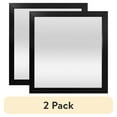 thumbnail image 1 of (2 pack) Mainstays 16x16 Black Framed Small Decorative Wall Mirror for Bathroom or Living Room, 1 of 6