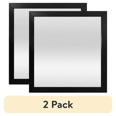 (2 pack) Mainstays 16X16 BASIC MIRROR black