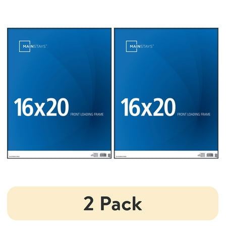 (2 pack) Mainstays – 16x20 Picture Frame – Black Front Loading Wall or Tabletop Photo Frame