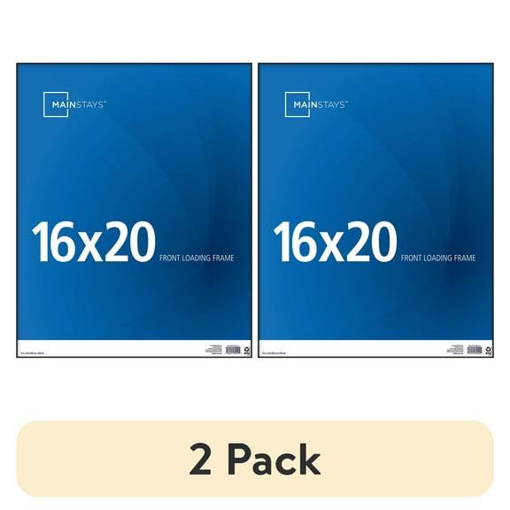 (2 pack) Mainstays 16x20 Front Loading Wall Picture Frame, Black