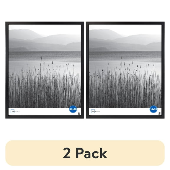 (2 pack) Mainstays – 16x20 Picture Frame – Black Gallery Linear Program Wall Photo Frame