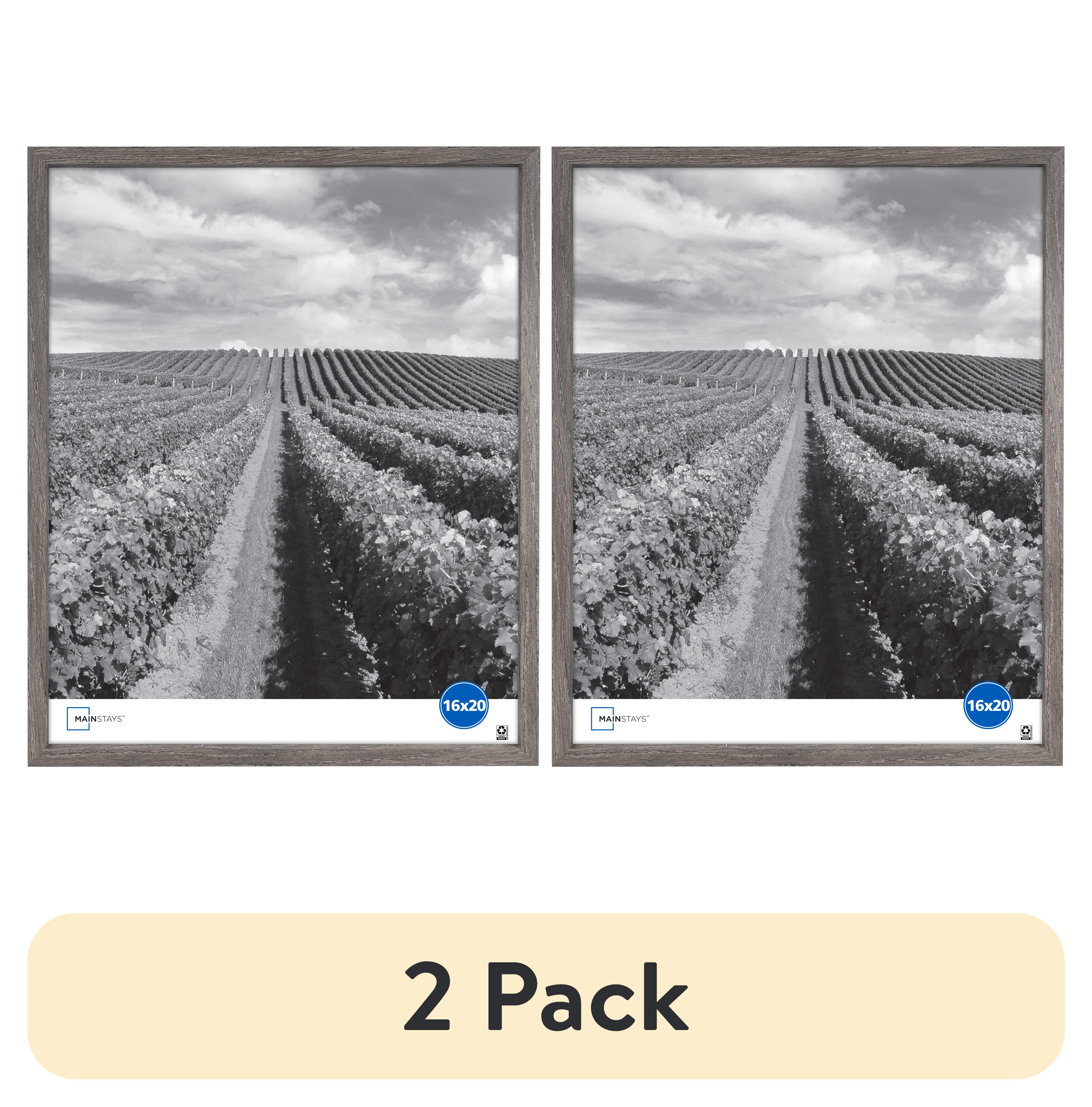 (2 pack) Mainstays – 16x20 Picture Frame – Rustic Gray Gallery Linear Program Wall Photo Frame