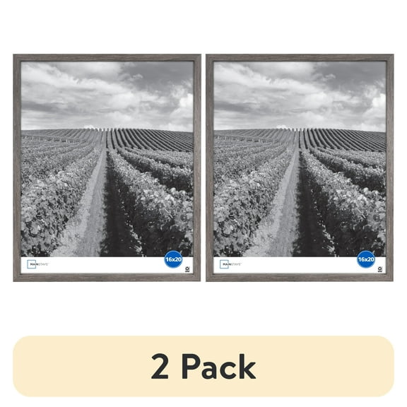 (2 pack) Mainstays – 16x20 Picture Frame – Rustic Gray Gallery Linear Program Wall Photo Frame