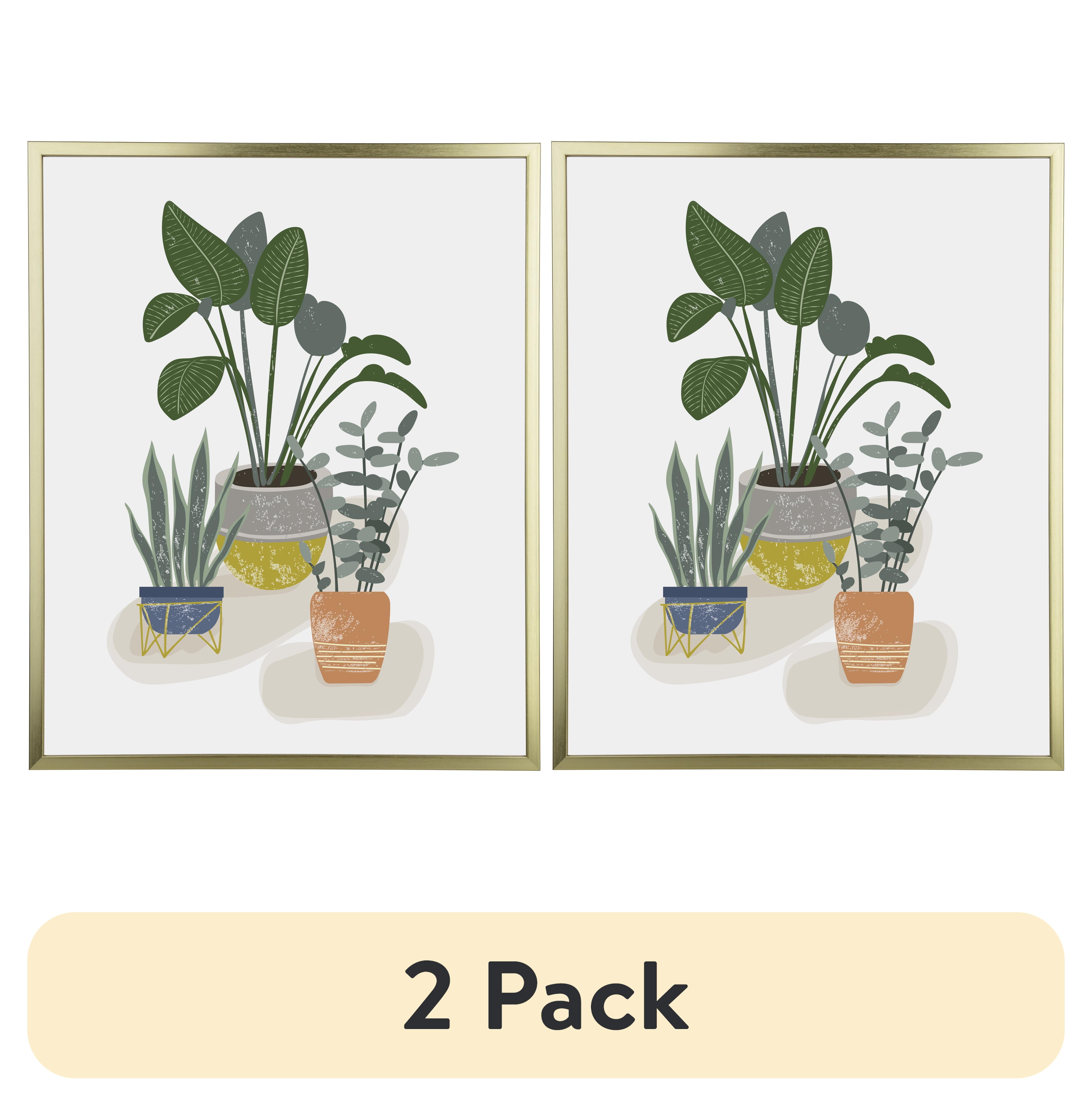 (2 pack) Mainstays 16x20 Thin Flat Gold Poster Frame