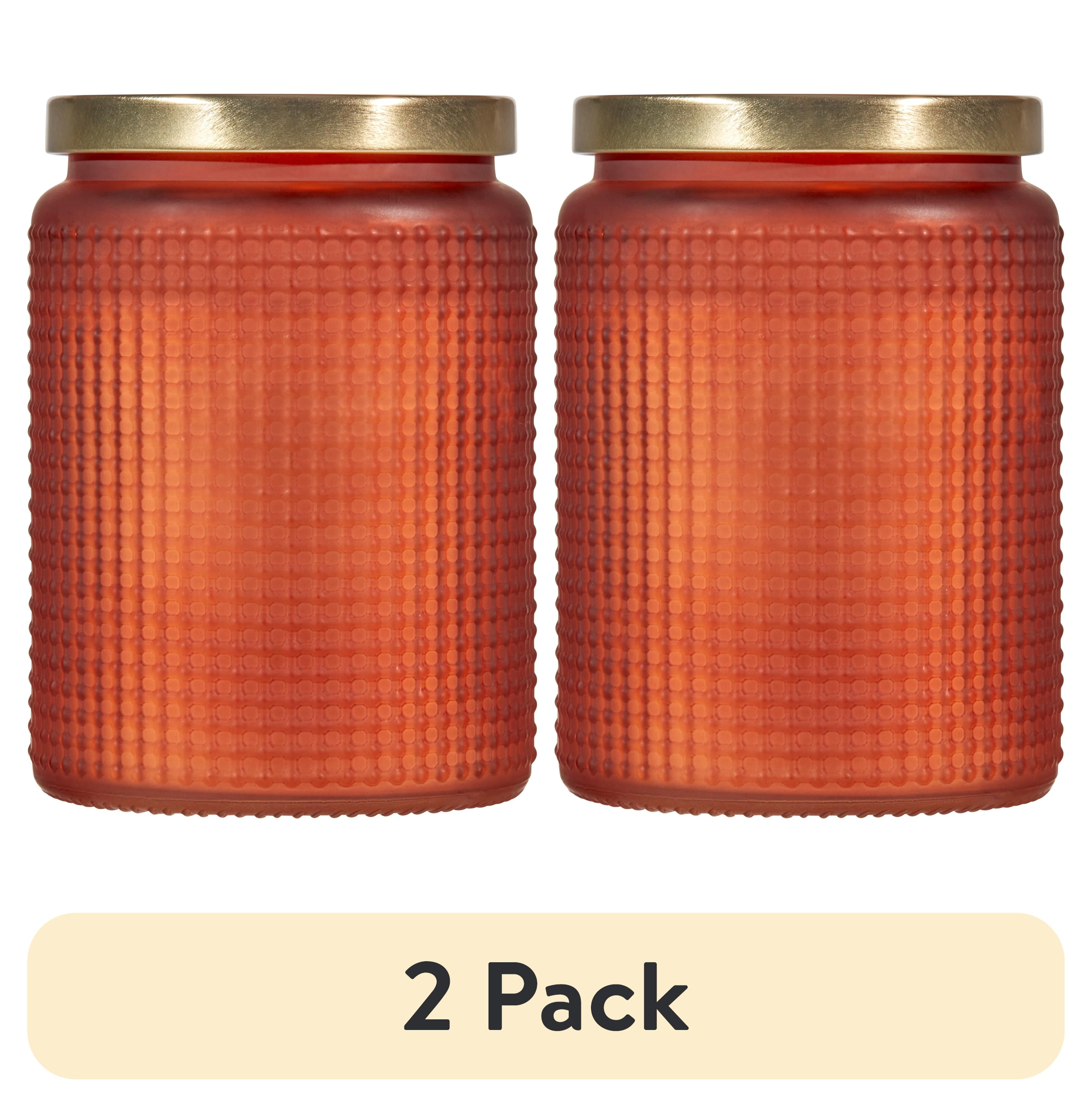 (2 pack) Mainstays 18 oz Citronella 2- Wick Glass Outdoor Jar Candle