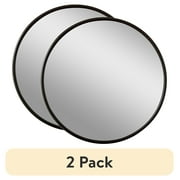 2 pack Mainstays 18-Inch Black Round Decorative Wall Mirror for Bathroom or Living Room