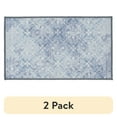 thumbnail image 1 of (2 pack) Mainstays 18"x30" Teal Medallion Indoor Rug, 1 of 7