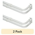 thumbnail image 1 of (1 pack) Mainstays Wrap-Around Adjustable Double Curtain Rod, 84-120 in, 2-3 in Projection, White, 1 of 11