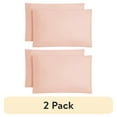 thumbnail image 1 of (2 pack) Mainstays 2-Piece 300 Thread Count Pink Blush Cotton Blend Percale Pillowcase Set, Standard/Queen, 1 of 8