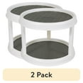 thumbnail image 1 of (2 pack) Mainstays 2-Tier Plastic Lazy Susan Turntable Organizer, Rotating Spice Rack for Kitchen Cabinet, Pantry and Countertop Organization, 1 of 13