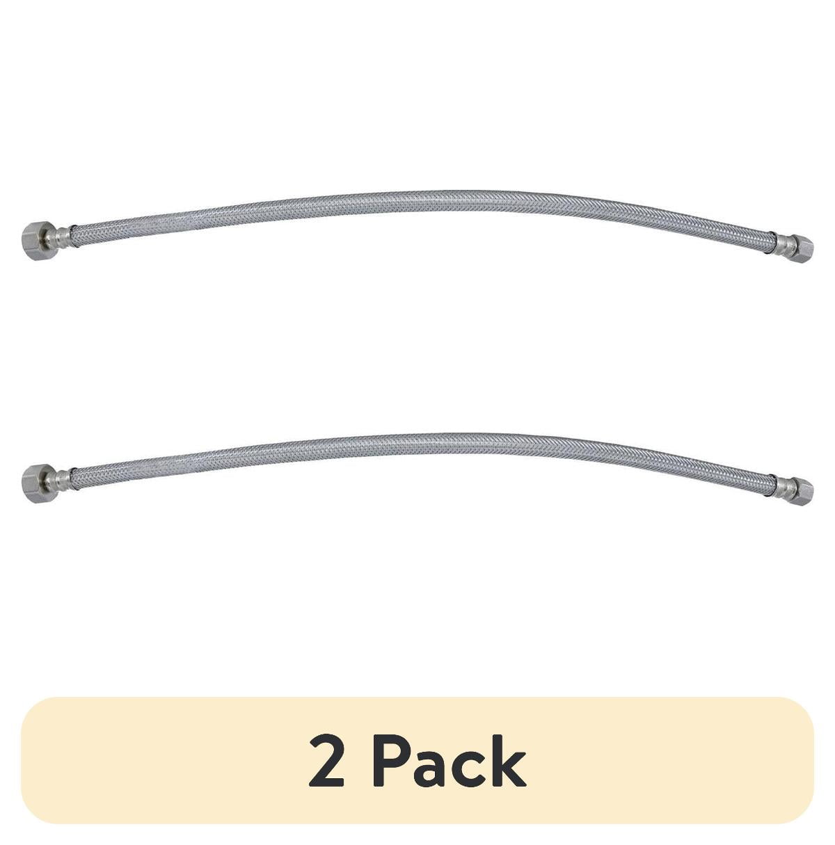 (2 pack) Mainstays 20 inch Stainless Steel Faucet Supply Line Hose, 1-Pack, New (59831)