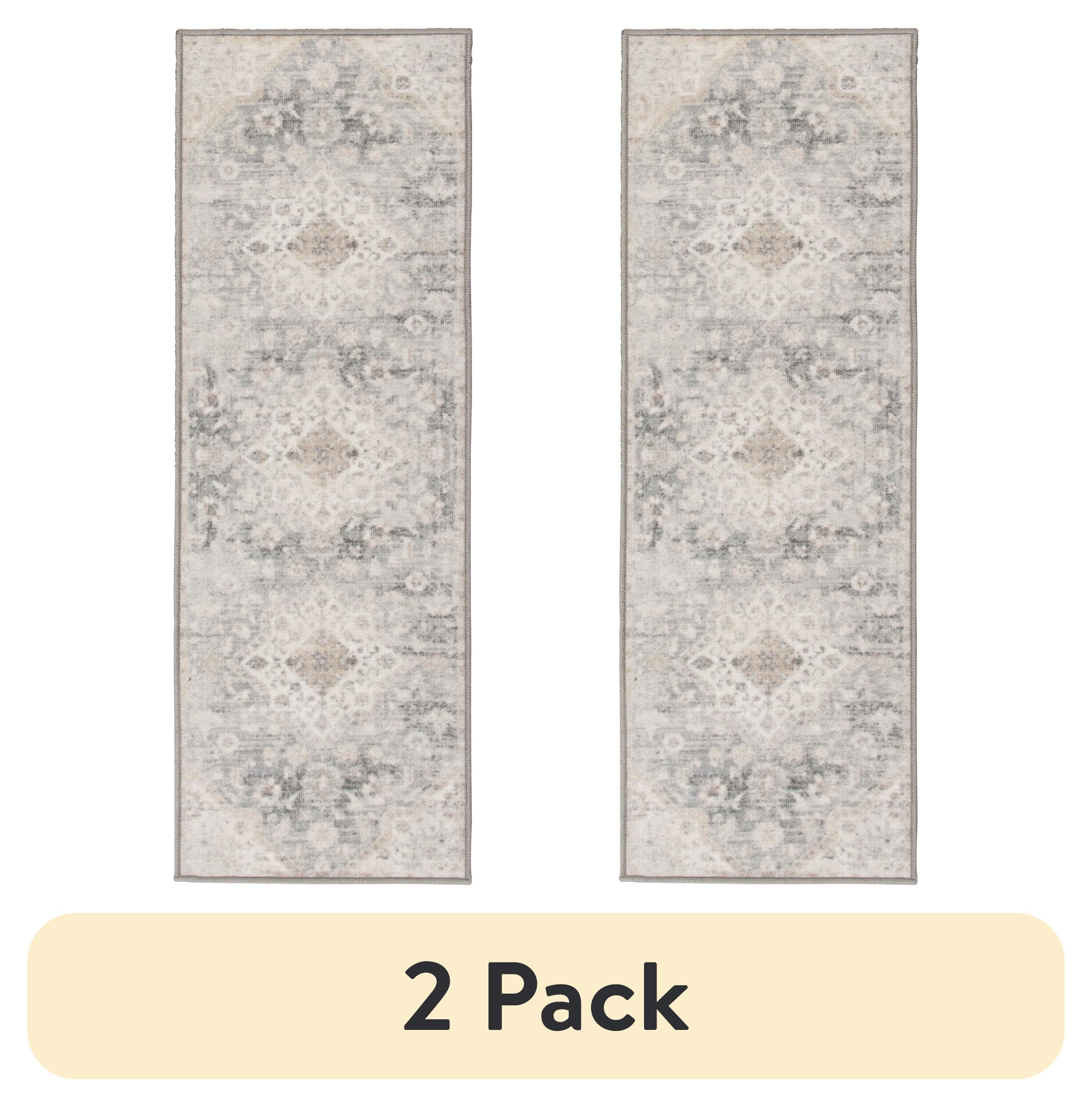 (2 pack) Mainstays 20" x 60" Persian Medallion Indoor Runner Rug