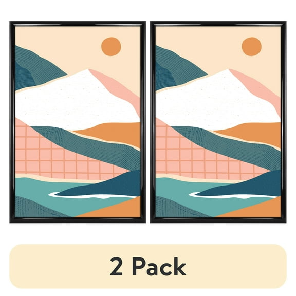 (2 pack) Mainstays – 20x30 Picture Frame – Black Rounded Profile Wall Photo Frame