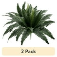 thumbnail image 1 of (2 pack) Mainstays 21in Indoor Artificial Plant, Fern Bush, Green Color. Indoor Use. Not in Pot., 1 of 9