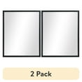 thumbnail image 1 of (2 pack) Mainstays 23x29 Black Rectangle Small Decorative Wall Mirror for Bathroom or Living Room, 1 of 6