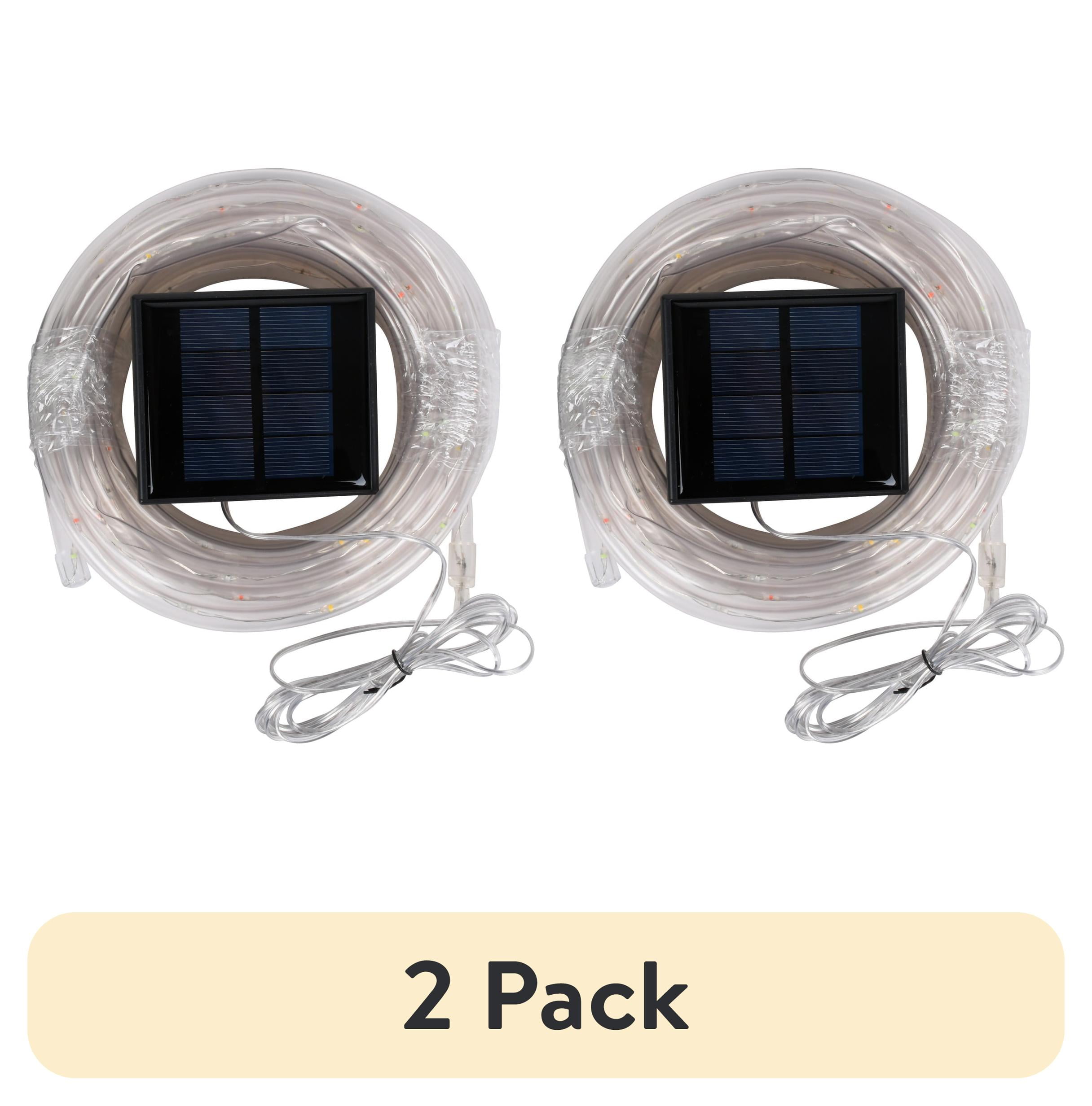 (2 pack) Mainstays 24 Foot Solar Powered PVC Multicolor Flexible Outdoor Rope Light