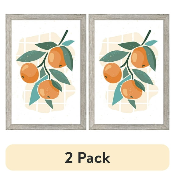 (2 pack) Mainstays 24 x 36 Rustic Woodgrain Poster and Picture Frames, Gray