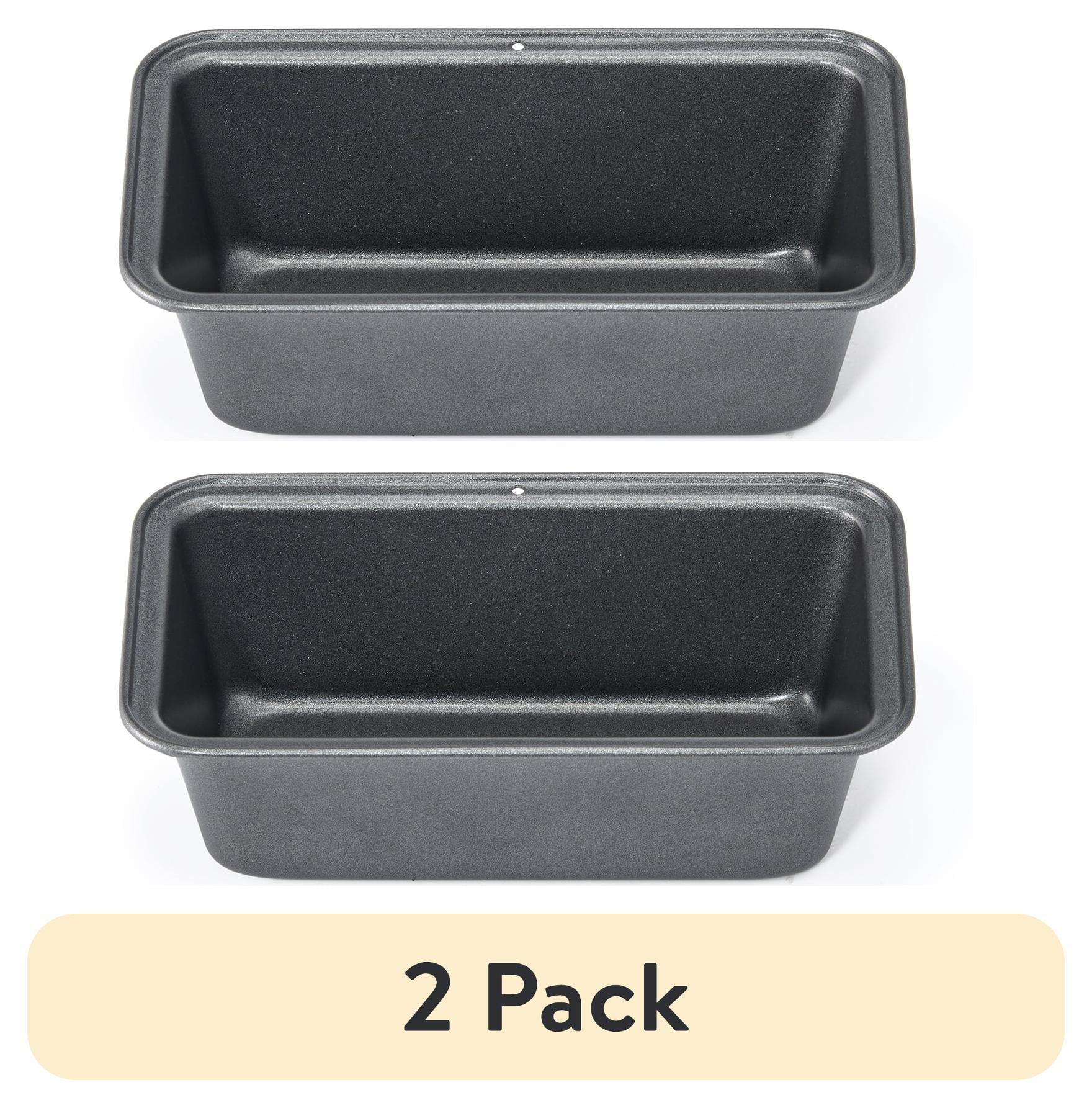 (2 pack) Mainstays 2pk Nonstick Mini Loaf Pan, 5.7 in W x 3 in D x 2 in H