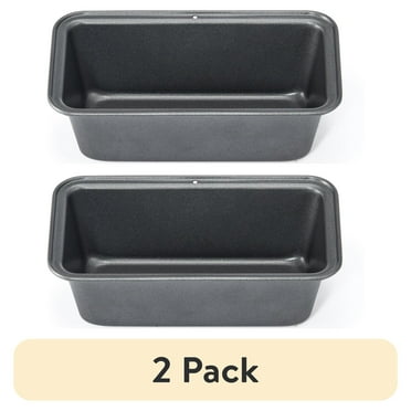 (2 pack) Mainstays 2pk Nonstick Mini Loaf Pan, 5.7 in W x 3 in D x 2 in H
