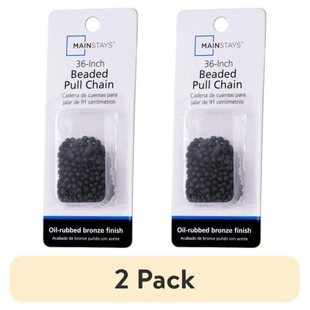 (2 pack) Mainstays 3' Oil-Rubbed Bronze Ceiling Fan Pull Chain Extension