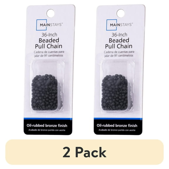(2 pack) Mainstays 3' Oil-Rubbed Bronze Ceiling Fan Pull Chain Extension