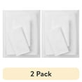 thumbnail image 1 of (2 pack) Mainstays 3-Piece 300 Thread Count White Cotton Blend Percale Bed Sheet Set, Twin XL, 1 of 9