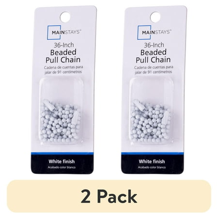 (2 pack) Mainstays 3' White Ceiling Fan Pull Chain Extension