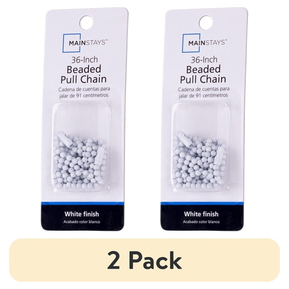 (2 pack) Mainstays 3' White Ceiling Fan Pull Chain Extension