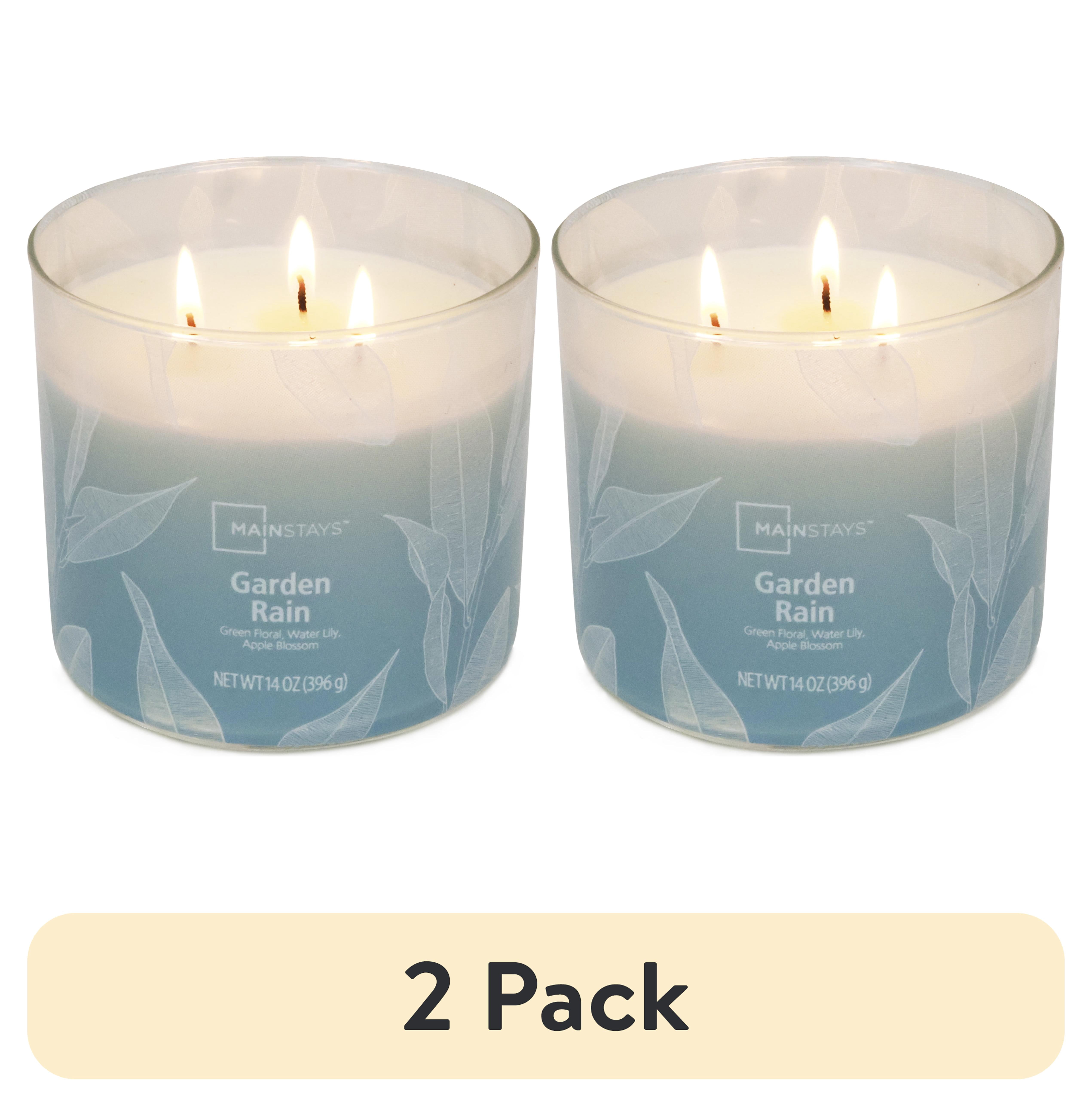 (2 pack) Mainstays 3-Wick Ombre Wrap Garden Rain Candle, 14-Ounce