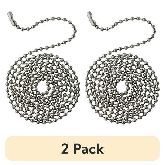 (2 pack) Mainstays 3 in Satin Nickel Pull Chain for Ceiling Fan