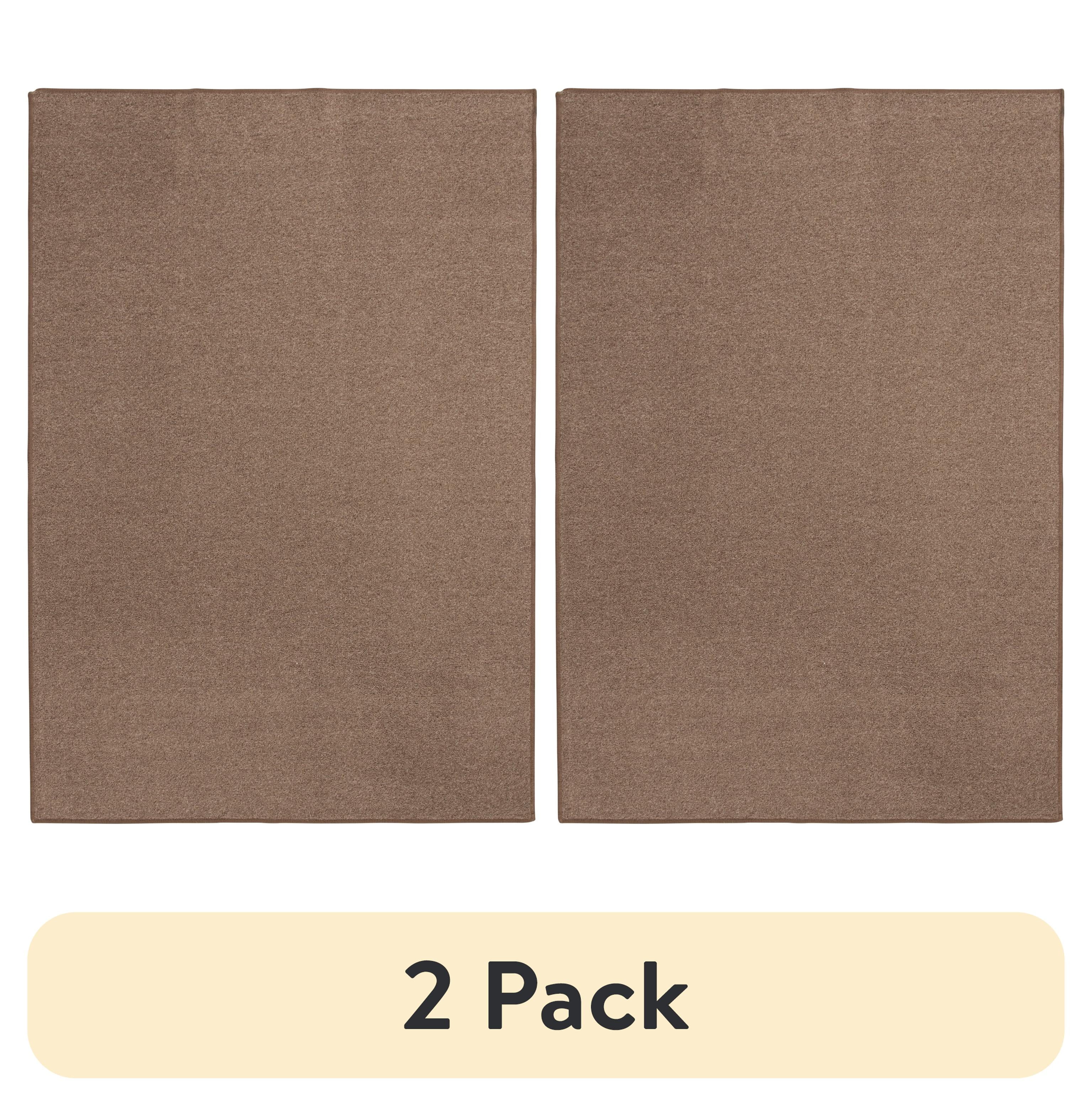 (2 pack) Mainstays 30" x 46" Titan Pecan Durable Indoor Utility Area Rug