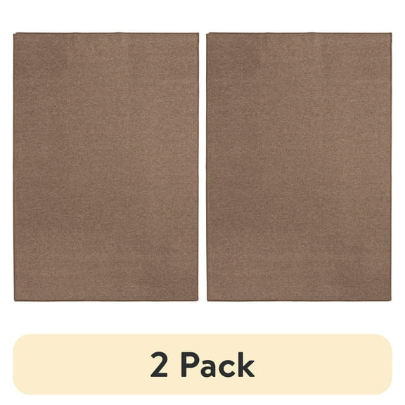 (2 pack) Mainstays 30" x 46" Titan Pecan Durable Indoor Utility Area Rug