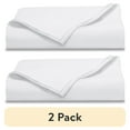 thumbnail image 1 of (2 pack) Mainstays 300 Thread Count Easy Care Percale Flat Sheet, Arctic White, Twin/Twin XL, 1 of 8