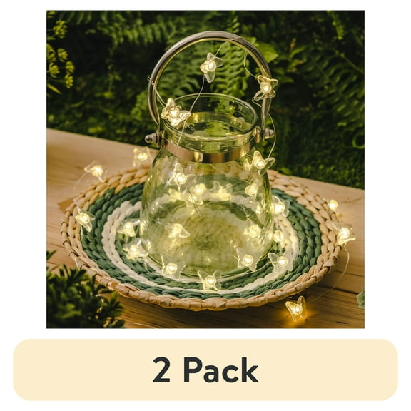 (2 pack) Mainstays 30ct Butterfly String Lights