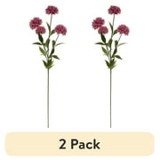 (2 pack) Mainstays 31" Artificial Pink Ball Mum Indoor Stem