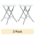thumbnail image 1 of (2 pack) Mainstays 31" Round High-Top Folding Table, White, 1 of 9