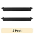thumbnail image 1 of (2 pack) Mainstays Shelving Traditional 3.5"x 4.22" 3 -Tier Everyday Black Floating Shelves, 1 of 9
