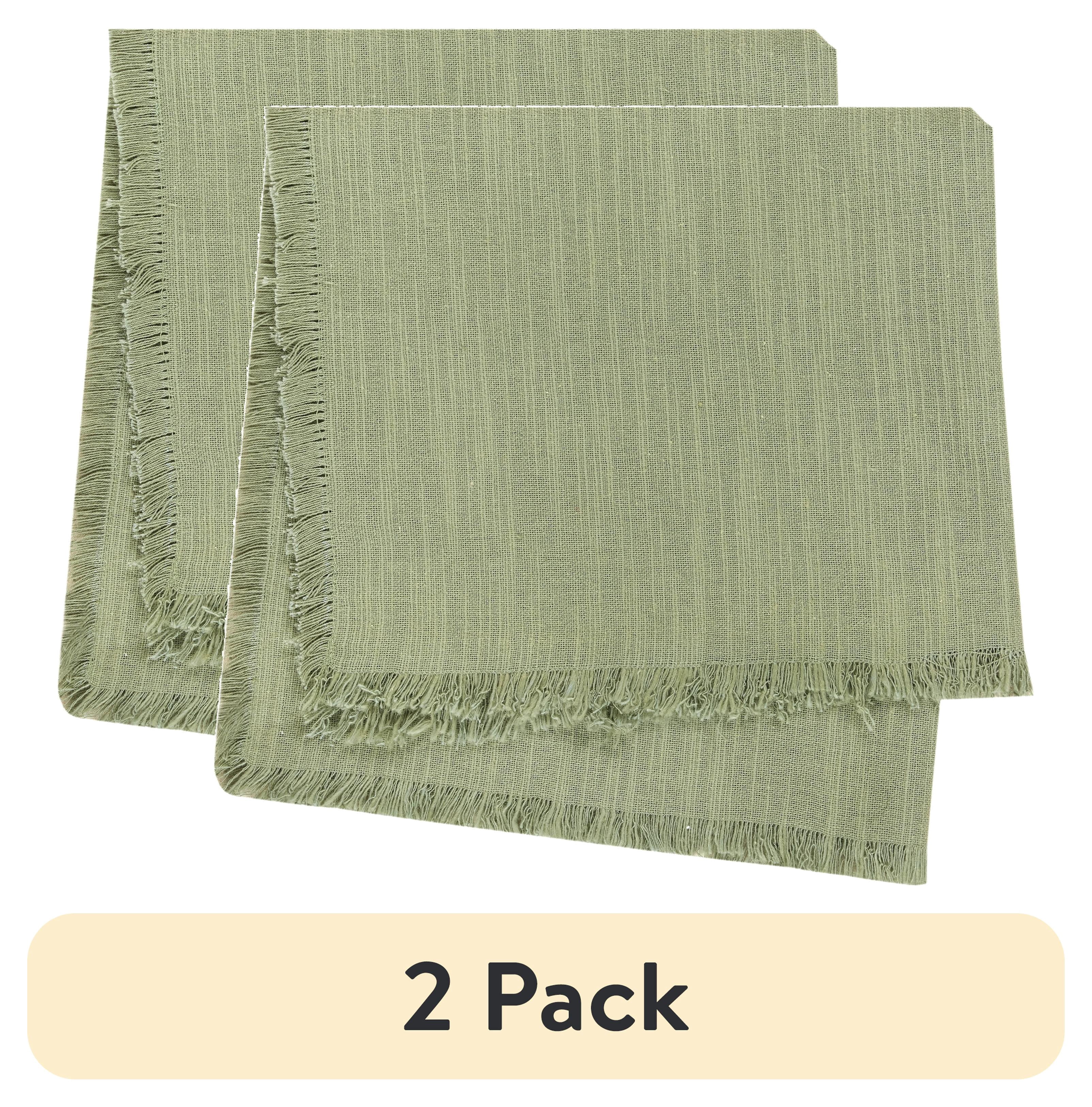 (2 pack) Mainstays 4 Pack Color Sage Napkin Set -Sage - 18" x 18"