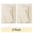 thumbnail image 1 of (2 pack) Mainstays 4-Piece 300 Thread Count Beige Cotton Blend Bed Sheet Set, Full, 1 of 9