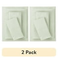 thumbnail image 1 of (2 pack) Mainstays 4-Piece 300 Thread Count Soft Sea Cotton Blend Percale Bed Sheet Set, Full, 1 of 10