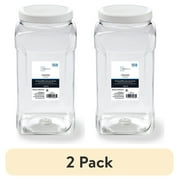 (2 pack) Mainstays 4-Quart Clear Plastic Canister with White Twist-Top Lid (1 Each) 5.83" x 5.16" x 10.20", Well Suited to Pantry Organization and Food Storage