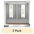 thumbnail image 1 of (2 pack) Mainstays 4 of a Kind Blackout Curtain Panels, Set of 4, Soft Silver, 28" W x 63" L, 1 of 7