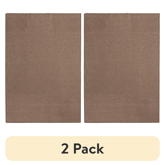 (2 pack) Mainstays 40" x 60" Titan Pecan Durable Indoor Utility Area Rug