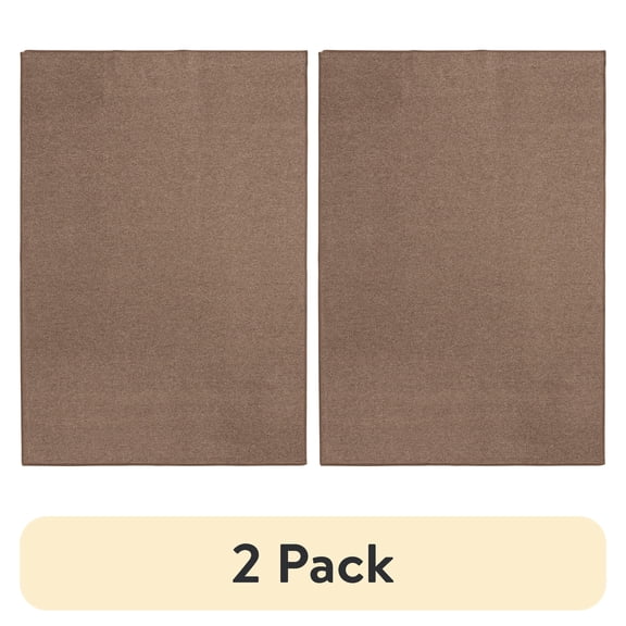 (2 pack) Mainstays 40" x 60" Titan Pecan Durable Indoor Utility Area Rug