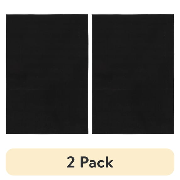 (2 pack) Mainstays 40"x60" Titan Black Durable Indoor Area Rug