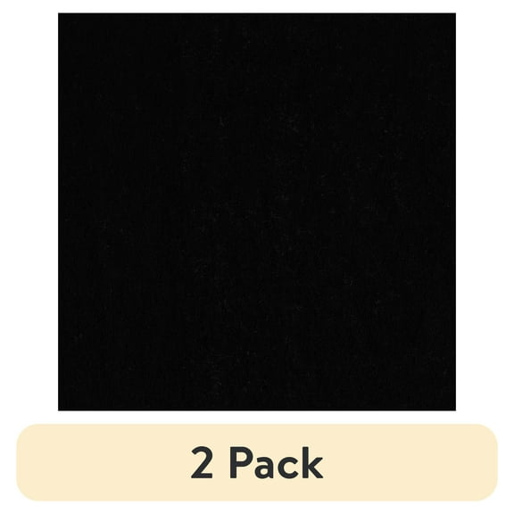 (2 pack) Mainstays 42" x 1.5 yd Cotton Light-weight Flannel Solid Precut, Black